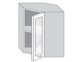 1.60.3у Шкаф настенный (h=720) угловой на 600мм со стекл. дверцей в Бакале - bakal.магазин96.com | фото