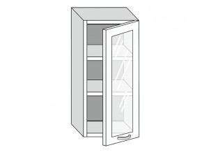 19.40.3 Шкаф настенный (h=913) на 400мм с 1-ой стекл. дверцей в Бакале - bakal.магазин96.com | фото