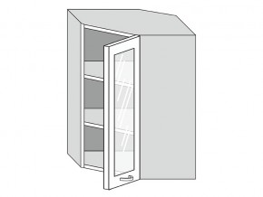 19.60.3у Шкаф настенный (h=913) угловой на 600мм со стекл. дверцей в Бакале - bakal.магазин96.com | фото