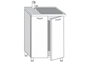 2.60.2мн Шкаф-стол на 600мм под накладную мойку с 2-мя дверцами в Бакале - bakal.магазин96.com | фото