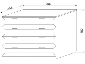 Комод с 4-мя ящиками в Бакале - bakal.магазин96.com | фото