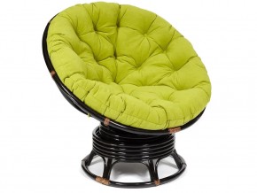 Кресло-качалка Papasan w 23/01 B с подушкой Antique brown, флок Олива в Бакале - bakal.магазин96.com | фото