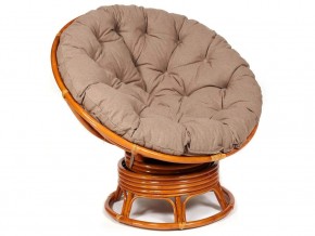 Кресло-качалка Papasan w 23/01 B с подушкой Cognac, экошерсть Коричневый в Бакале - bakal.магазин96.com | фото