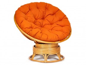 Кресло-качалка Papasan w 23/01 B с подушкой Honey, ткань Оранжевый в Бакале - bakal.магазин96.com | фото