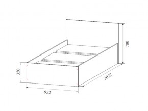 Кровать одинарная (Без матраца 0,9*2,0) в Бакале - bakal.магазин96.com | фото