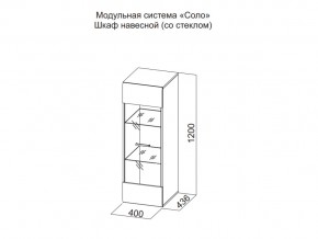 Шкаф навесной (со стеклом) в Бакале - bakal.магазин96.com | фото