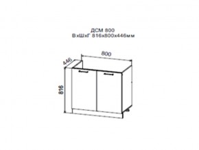 Шкаф нижний ДСМ800 под мойку в Бакале - bakal.магазин96.com | фото
