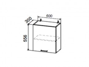 Шкаф верхний ДП600 с 1ой дверкой в Бакале - bakal.магазин96.com | фото