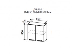 Шкаф верхний ДП600мм с 2-мя дверками в Бакале - bakal.магазин96.com | фото